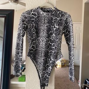 Boohoo snakeskin bodysuit